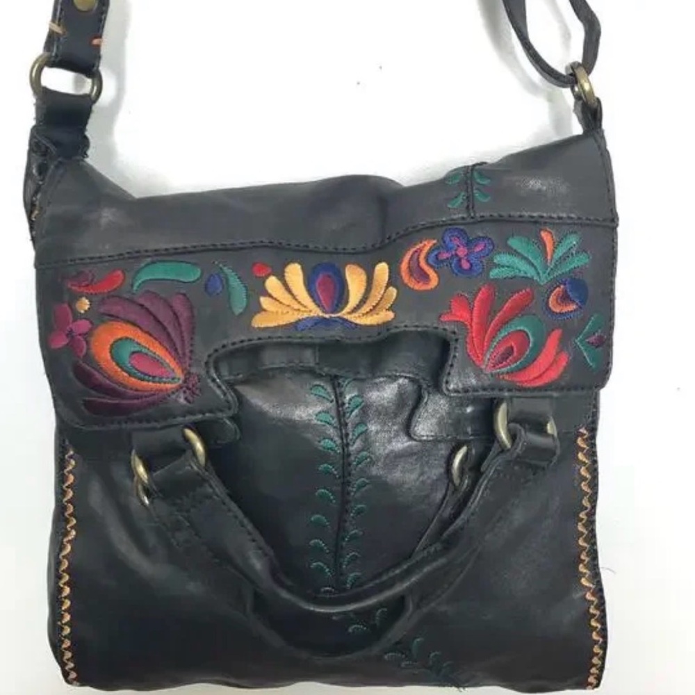Lucky Brand Abbey Road Embroidered Hobo crossbody bag